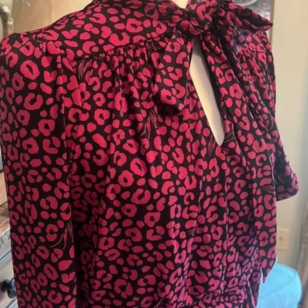 NWT Michael Kors Bodycon Tie Neck Dress - Picture 4 of 4